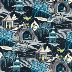 Robert Allen Neo Toile Indigo Home Multi Purpose Collection Indoor Upholstery Fabric