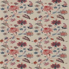 GP and J Baker Bakers Indienne Embroidery Indigo / Red BF10784-1 Keswick Embroideries Collection Drapery Fabric