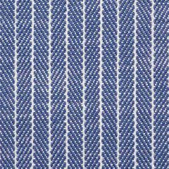 F Schumacher Garter Stripe Blue 76672 Indoor / Outdoor Linen Collection Upholstery Fabric