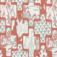 Robert Allen Kenji Rr Bk Coral 256695 At Home Collection Indoor Upholstery Fabric