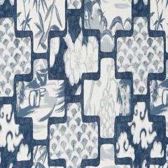 Robert Allen Kenji Rr Bk Indigo 256699 At Home Collection Indoor Upholstery Fabric