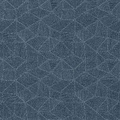 Robert Allen Sunbrella Tessa Stitch Batik Blue Essentials Collection Upholstery Fabric