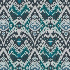 Robert Allen Sunbrella Caravan Kilim Batik Blue Essentials Collection Upholstery Fabric