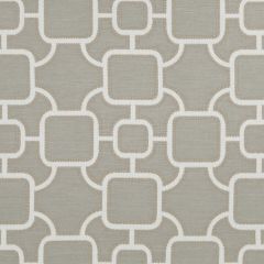 Robert Allen Sunbrella Riffian Fret Cement Essentials Collection Upholstery Fabric