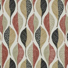 Robert Allen Woodblock Leaf Henna Home Multi Purpose Collection Indoor Upholstery Fabric