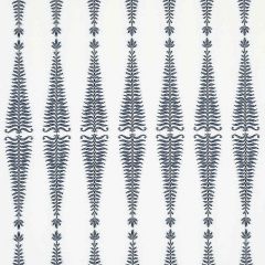 F Schumacher Fern Tree Navy & White 2643882 Rhapsody In Blue Collection Indoor Upholstery Fabric