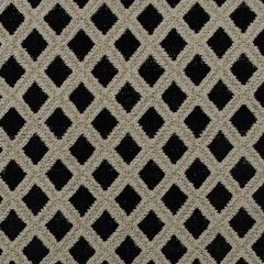 Highland Court 190079H Black / Linen 698 Monogram Collection Indoor Upholstery Fabric