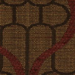Robert Allen Ogee Maze Chestnut 165361 Indoor Upholstery Fabric