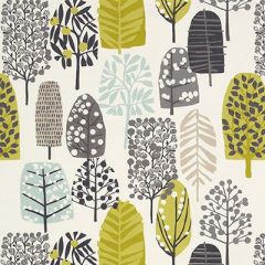 Clarke and Clarke Trad Chartreuse / Charcoal F0992-01 Wilderness Collection Multipurpose Fabric
