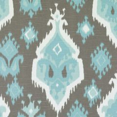 Duralee 42454 Turquoise / Charcoal 639 Indoor Upholstery Fabric