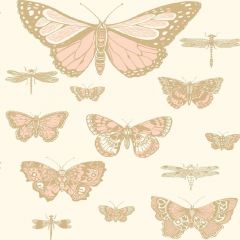 Cole and Son Butterflies and Dragonflies Pink on Ivory 103-15066 Whimsical Collection Wall Covering