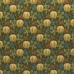 GP and J Baker Pumpkins Velvet Green / Terracotta BP10625-1 Originals V Collection Multipurpose Fabric