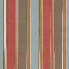 F. Schumacher Addison Cotton Stripe Red Earth 66000 Sea Island Stripes Collection
