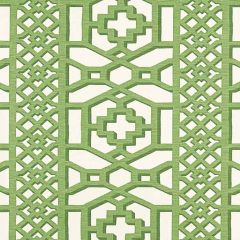 F. Schumacher Zanzibar Trellis Matte Jade 175741 125th Anniversary Collection