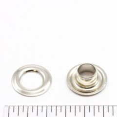 DOT® Grommet with Plain Washer #0 Nickel-Plated Brass 1/4" 1-gross (144)