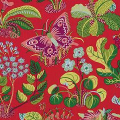 F Schumacher Exotic Butterfly Red 176180 Good Vibrations Collection Indoor Upholstery Fabric