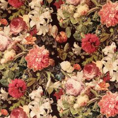 Mulberry Home Floral Pompadour Velvet Red / Plum FD315-V54 Modern Country Velvets Collection Multipurpose Fabric