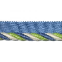 Duralee Cord W/Lip - Braided 7306-72 Blue, Green Interior Trim