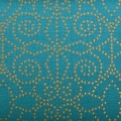 Suburban 71047 594-Aqua / Gold 366526 Enchanted Collection Indoor Upholstery Fabric