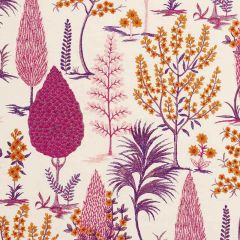 F Schumacher Pandora Embroidery Aubergine 74171 Palampore Collection Indoor Upholstery Fabric