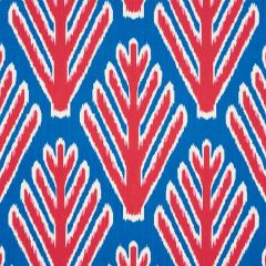 F Schumacher Bodhi Tree Blue and Red 178561 Johnson Hartig for Libertine Collection Indoor Upholstery Fabric