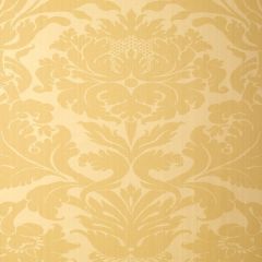 F-Schumacher Fiorella Damask-Yellow 529191 Luxury Decor Wallpaper