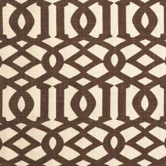 F Schumacher Imperial Trellis II Java / Cream 174413 Print Happy Collection Indoor Upholstery Fabric