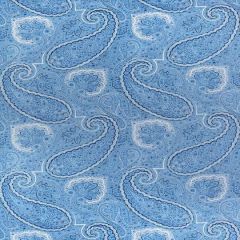 Thibaut Sherrill Paisley Blue and White F985079 Greenwood Collection Multipurpose Fabric