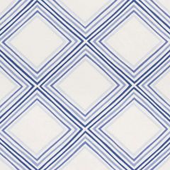 F Schumacher Square Dance Blue 178271 by Vera Neumann Indoor Upholstery Fabric