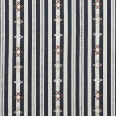 F Schumacher Rhodes Stripe Black 74461 Primitive Beauty Collection Indoor Upholstery Fabric