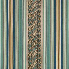 Lee Jofa Dallol Stripe Teal / Brown 2017151-536 Merkato Collection Indoor Upholstery Fabric