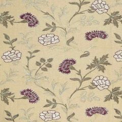 F. Schumacher Sheridan Linen Embroidery Mulberry 65664 Chroma Collection