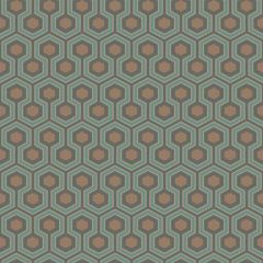 Cole and Son Hicks Hexagon Teal / Gold 95-3018 Contemporary Restyled Collection Wall Covering