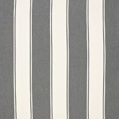 F. Schumacher Cannes Awning Stripe Oxford Grey 65890 Cote D-Azur Collection Upholstery Fabric
