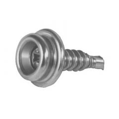 DOT® Durable™ Screw Stud 93-X8-103025-1A Nickel-Plated Brass / Stainless Steel Teks® Screw 7/16" 100 pack