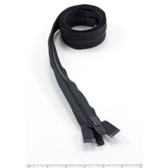 YKK Vislon #10 Separating Zipper AutoLok Double Pull Plastic Slider 42 inch Black