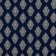 F Schumacher Zinda Embroidery Navy 70222 Contemporary Embroideries Collection Indoor Upholstery Fabric