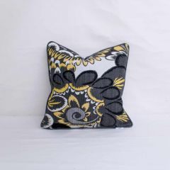 Indoor/Outdoor Sunbrella Evora Darkhorse - 18x18 Vertical Stripes Throw Pillow