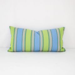 Indoor/Outdoor Sunbrella Bravada Limelite - 24x12 Vertical Stripes Throw Pillow