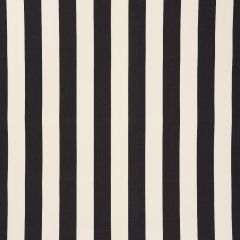 F Schumacher Cabana Stripe Black 71756 Indoor / Outdoor Prints and Wovens Collection Upholstery Fabric