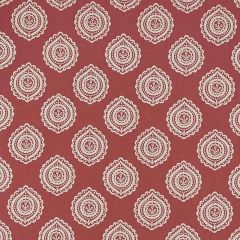 F Schumacher Olana Linen Embroidery Tuscan Red 70204 Contemporary Embroideries Collection Indoor Upholstery Fabric