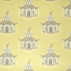 Robert Allen Mod Pagoda Bk Gold Leaf 244112 Indoor Upholstery Fabric