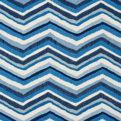 F Schumacher Shasta Embroidery Blue 72471 Open Sky Collection Indoor Upholstery Fabric