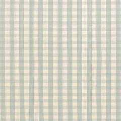 F Schumacher Elton Cotton Check Aqua 63057 Indoor Upholstery Fabric