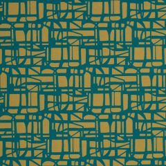 Robert Allen Contract Gridded Maze Turquoise 227457 Indoor Upholstery Fabric