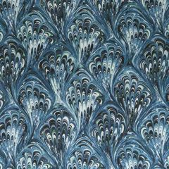 Clarke and Clarke Pavone Teal F1094-04 Botanica Fabric Collection Multipurpose Fabric