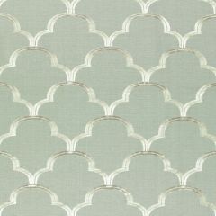 F Schumacher Scallop Embroidery Mineral 64320 Modern Glamour Collection Indoor Upholstery Fabric