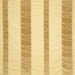 F Schumacher Mandarin Silk Stripe Gold Dust 64434 Indoor Upholstery Fabric