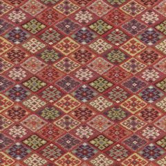 F Schumacher Kilim Weave Carmine 67142 Luxe Lodge Collection Indoor Upholstery Fabric