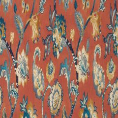 Robert Allen Eastern Floral Persimmon 519045 Indoor Upholstery Fabric